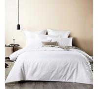 Kotton Culture Funda de edredón Blanca de 800 Hilos con Dos Fundas de Almohada, 100% algodón, Juego de Funda de edredón Emperador de 3 Piezas con Cierre de Cremallera,(290 cm x 235 cm)