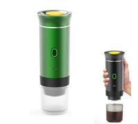 Kouamor Cafetera Portatil, 3 En 1Cafetera Espresso Eléctrica, Extracción Inteligente, Cápsulas Grandes y Pequeñas y Café en Polvo, Carga USB, Cafetera Expreso para 12V Automotriz y Camping (Verde)