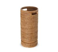 Kouboo Umbrella Stand La Jolla-Paragüero Redondo de ratán con Cierre de Agua, Color marrón Miel, 9.5 Inches (Diameter) x 21 Inches (Height)