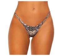Koucla Sexy Brazilian Tanga Bikini Pantalones para atar en imitación de serpiente 36 (S), Snake.