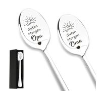 Koudindg Regalo para la abuela y el abuelo, 2 piezas, cucharas de café, regalos para abuelos, mejores regalos para abuelos, regalos personalizados para el día de la madre, regalo del día del padre