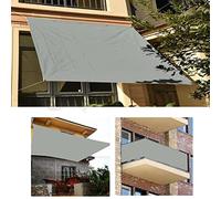 KOUDU Toldo Vela De Sombra 3.5x3.5m Impermeable a Prueba de Viento protección UV Vela de Sombra para Jardín de Terraza Exterior, Transpirable, Gris Claro