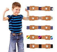 KOUHA Cinturones para Niños 5 piezas Cinturones Elásticos Sin Hebilla para Niños, Cinturón Infantil Ajustable 35-75cm Cinturón Elástico para Niños de 3 a 15 Años