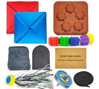 Kouipoie Juego de Juegos Coreanos Tradicionales como Jebi Chagi, Gong-gi y DDAKJI, Ideal para Viajes Familiares, Desarrollo de Habilidades y Regalos de San Valentín
