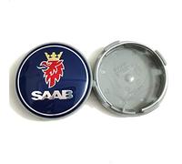 KOUNNENA Tapas para Llantas tapacubos tapabujes Tapas de Cubo de Centro de Rueda 63mm para Saab 900 9000 9-3 9-4 9-5