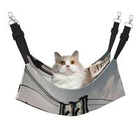 KOUUIP Brooklyn Bridge - Hamaca para gatos con estampado para colgar en jaula, hamaca ajustable para mascotas, hamaca suave para dormir para gatos, hurón