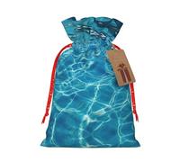 KOUUIP Cool Pool - Bolsa de lino de arpillera con estampado de agua, regalos de fiesta de Navidad, varios tamaños (S, M)