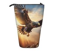KOUUIP Flying Eagle - Estuche telescópico para lápices, estuche de papelería, bolsa retráctil de pie, organizador de pie