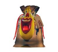 KOUUIP Fun Food Hot Dogs - Bolsa de lino de arpillera con estampado de perros calientes para regalos de fiesta de Navidad, varios tamaños (S, M)