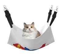 KOUUIP Hamaca de gato con estampado de mapa de bandera de Mongolia para colgar en jaula, hamaca ajustable para mascotas, hamaca suave para dormir para gatos, hurón