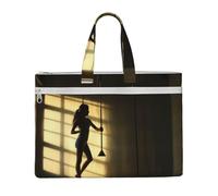 KOUUIP New Love Gymtics - Bolsa de documentos de lona con impresión, 26 x 38 cm, 2 bolsillos con cremallera, sin desorden para archivos de oficina