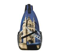 KOUUIP Tower Bridge in London - Bolso cruzado antirrobo para hombres y mujeres, bolsa cruzada de pecho, bolsa de viaje casual para senderismo