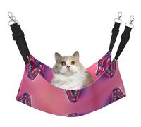 KOUUIP Una hamaca estampada para gatos para colgar en jaula, hamaca ajustable para mascotas, hamaca suave para dormir para gatos, hurón