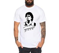 kouxi DiegoMen's T-Shirt Argentina Football World Cup 1986 Maradona Shirt Soccer Legend Hero Footballer, Farbe2:White, Größe2:(Large)