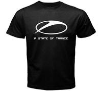 kouxi dingtian A State of Trance Logo Men's White T-Shirt Size(Large)