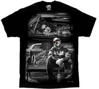 kouxi Dreaming Casually Lowrider Homies Chicano Art David Gonzales DGA Big Sister T Shirt(XX-Large)
