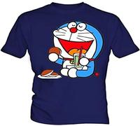 kouxi Rive Doraemon 4 Men's Blue T Shirt Blue(Small)