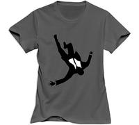 kouxi Rive Mad Men Don Draper O Neck T Shirt for Women Grey(X-Large)