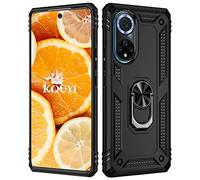KOUYI Funda para Huawei Nova 9/Honor 50, Armor Militar Carcasa con 360 Anillo iman Soporte Hard PC y Silicona TPU Bumper Fundas Carcasas Case con Kickstand para Huawei Nova 9/Honor 50 (Negro)