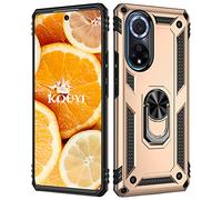 KOUYI Funda para Huawei Nova 9/Honor 50, Armor Militar Carcasa con 360 Anillo iman Soporte Hard PC y Silicona TPU Bumper Fundas Carcasas Case con Kickstand para Huawei Nova 9/Honor 50 (Oro)