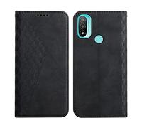 KOUYI Funda para Motorola Moto E20 / E30 / E40, PU Cuero Flip Folio Carcasa [Magnético][Soporte Plegable][Ranuras para Tarjetas],Capa Tipo Libro Flip Case Wallet,Antigolpes Cover (Negro)