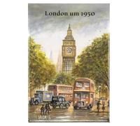 KOVA VALDEIG Imán para Nevera Inglaterra - Londres 1950 - Imán para Nevera Recuerdo Big Ben, Autobús de Dos Pisos Rojo, Ideal como Recuerdo, Imanes para Niños, Imanes para Nevera Magnético, Regalo