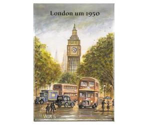 KOVA VALDEIG Imán para Nevera Inglaterra - Londres 1950 - Imán para Nevera Recuerdo Big Ben, Autobús de Dos Pisos Rojo, Ideal como Recuerdo, Imanes para Niños, Imanes para Nevera Magnético, Regalo
