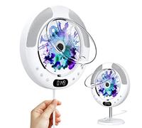 KOVCDVI Reproductor de CD Bluetooth con Botones Táctiles y Cubierta Antipolvo Altavoces incorporados Reproductores de CD con Control Remoto Radio FM Admite Reproducción para USB y AUX