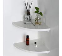 Koville Estante de ducha esquinero de mármol italiano para baño, estantes de esquina de mármol de 10 pulgadas para baño, estante de ducha de esquina de piedra montado en la pared, estante de ducha