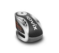 KOVIX KNX10 Candado de disco con alarma Pin Ø 10 mm. antirrobo disco scooter, motocicleta, color acero