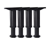 KOVNISE 4 patas de apoyo ajustables para marco de cama, 19 - 32 cm, patas de repuesto con pestañas de conexión, para marco de cama, somieres centrales, muebles, patas de apoyo para