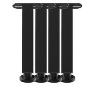 KOVNISE 4 Patas de Repuesto de Altura Ajustable con Pestañas de Enlace para Sofá Tocador Cama Marco de Muebles Listones de Metal Resistentes (25-42 CM)