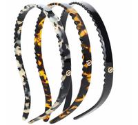 KOVOLITU Paquete de 3 diademas para gafas, sin presión, sin dolor de cabeza, cómodas diademas finas para mujeres, hermanas, niñas, regalos, negro, tortuga, ámbar