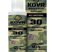Kovr Protección solar SPF 30, loción facial y corporal, protección solar mineral, impermeable y segura para arrecifes, amplio espectro, hidratante, sin perfume
