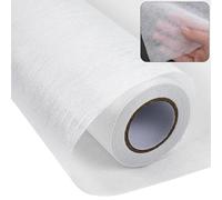 KOVSGQ Entretela Termoadhesiva Entretela Adhesiva Plancha 30cm x 27.3m Fliselina Fusible de una Cara 35g/m² Blanco Tela Entretela para Planchar de Costura para Planchar Arrugas y Reforzar la Ropa