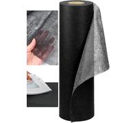 KOVSGQ Entretela Termoadhesiva Entretela Adhesiva Plancha 30cmx27.3m Fliselina Fusible de una Cara 25g/m² Negro Tela Entretela para Planchar de Costura para Planchar Arrugas y Reforzar la Ropa