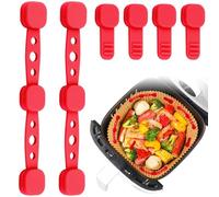 KOVSGQ Hebillas Magnéticas De Silicona para Freidora De Aire 6Pcs Hebilla De Silicona Magnética Para Freidora De Aaire Imanes Air Fryer para Papel para Sujetar Papel Pergamino De Freidora De Aire