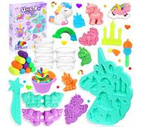KOVSGQ Juego de Plastilina de Unicornio Accesorios Plastilina 21Stk Herramienta de Amasado Juegos Creativos para Niños y Niñas 3 4 5 años Cumpleaños Infantiles Navidad Fiestas Festivales