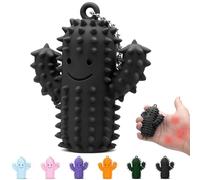 KOVSGQ Juguete Sensorial Fidget Cactus Pack de para Alivio de Estrés y Ansiedad, Estimulación Táctil con Pinchos, Llavero Portátil para Adultos y Niños con Autismo y TDAH, Silicona Suave (Gris)