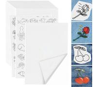 KOVSGQ Papel Soluble para Bordar Entretela Hidrosoluble Papel Bordar Imprimible y Dibujable Estabilizador De Bordado Autoadhesivo Soluble En Agua 30Pcs A4 29,7x21cm para Bordado a Mano y a Máquina