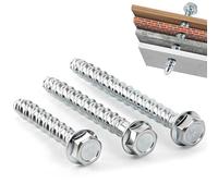 KOVSGQ Tornillos de Hormigón Tornillos para Hormigón sin Tacos Cabeza Hexagonal 10Stk M10x100 Arandela Fijación Metálica para Mampostería Arquitectura Industria Autorroscante