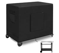 Kovshuiwe Cubierta de mesa para exteriores de 70 x 54 x 88 cm para mesa de comedor, carrito de parrilla de acero inoxidable con ruedas, mesa de tres estantes movible para preparación de alimentos y