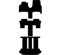 Kovvar Alfombrillas adecuadas para Peugeot 807 2002-2014 Versión: 7 plazas | Calidad: Basic