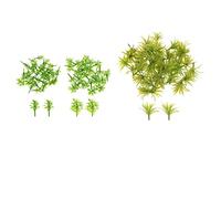 kowaku 100 Piezas Césped Miniatura Hierba Modelo Paisaje Ferrocarril Diorama con Detalle Realista Material Fuerte No Frágil Colocación Limpia Adecuado para M, Verde