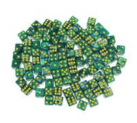 kowaku 100 Piezas Dados D6 Dados de Puntos Juguetes para Juegos de Fiesta Dados Seis Caras Material Acrílico Apropiados para Enseñar Matemáticas Fiestas Temá, Verde