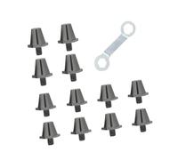 kowaku 12 Piezas Clavos para Botas de Fútbol Reemplazo Metálico con Rosca Profesional de 5mm Y Llave de Instalación Fabricados en Aleación de Aluminio Adecua, Gris