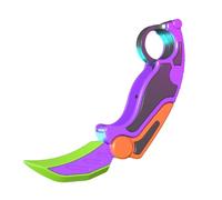 kowaku 2 Juguetes Sensoriales Radish 3D Impresión Plegable Fidget Cuchillo Modelo Premio Cuchillo Suave Adecuados para Juego Sensorial de Niños Juegos de GRU, Violeta