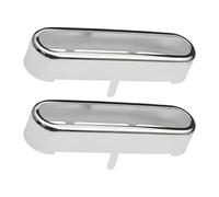 kowaku 2 Piezas Cubierta Pickup Eléctrica Bobina Sencilla Repuesto Accesorio Latón Estilo Clásico Adecuado para Músicos Estudios de Grabación Aficionados a L, Plata