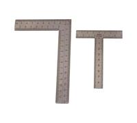 kowaku 2 Reglas de Acero Inoxidable, Herramienta de Dibujo para Ingeniería, Oficina, Hogar, Dibujo