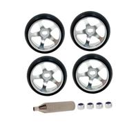 kowaku 4 Llantas de Aleación de Aluminio para Montaje, Mejora DIY, Reemplazo de Buje de Rueda para K989 P929 P939 1/28 RC, Plata